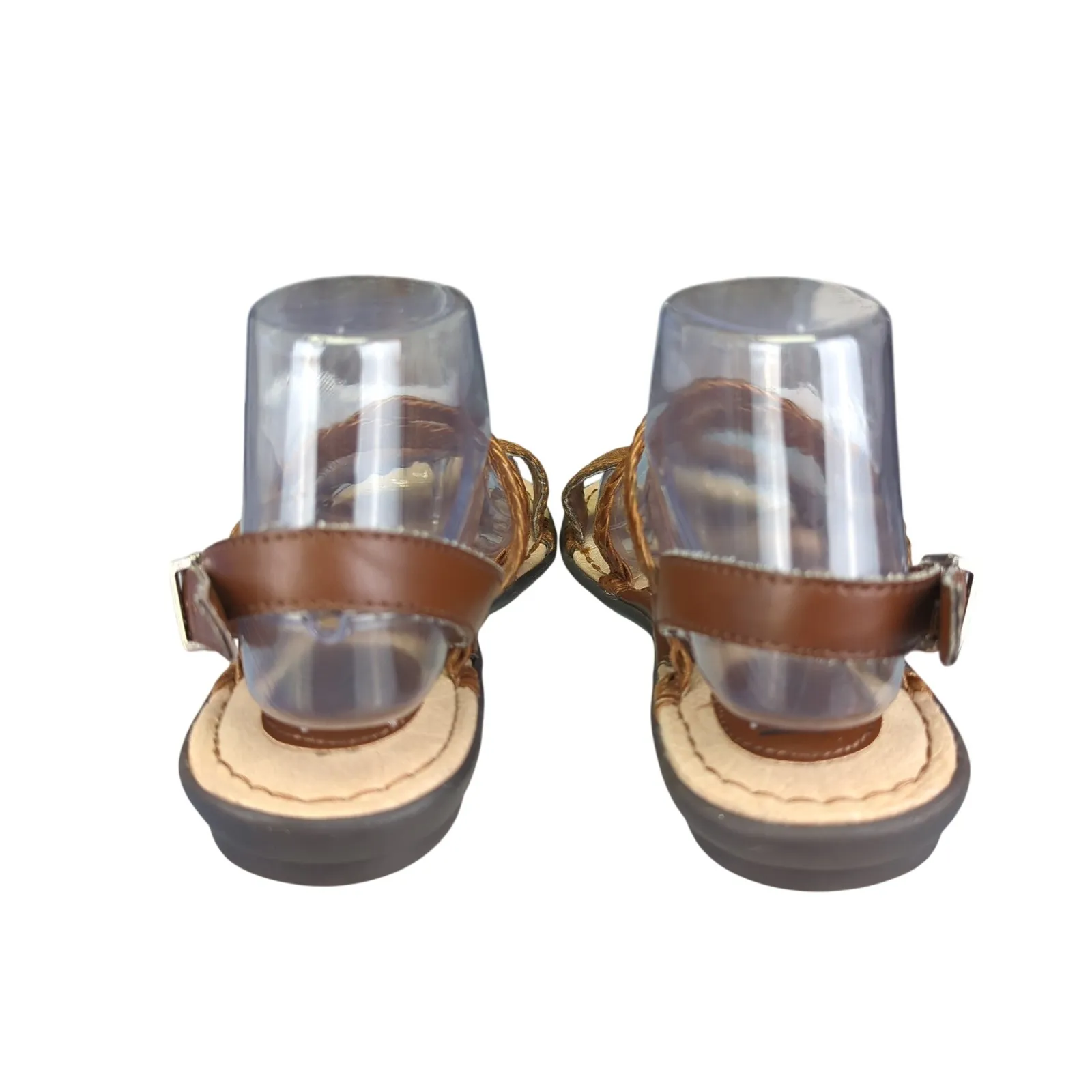 BOC Dena Brown Braided Strappy Ankle Buckle Sandals Women's Size 8M Summer Shoes - Image 5