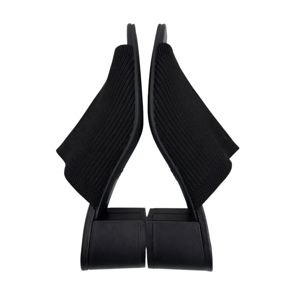 Everlane The Glove Mule in ReKnit Womens Size 7 Knit Fabric Black Block Heel - Image 9