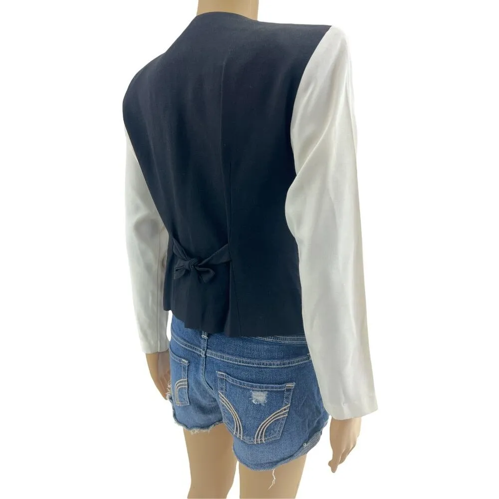 Positive Attitude US 4 American VINTAGE 80s Red Argyle Plaid Dicky Bib Vest Top - Image 5