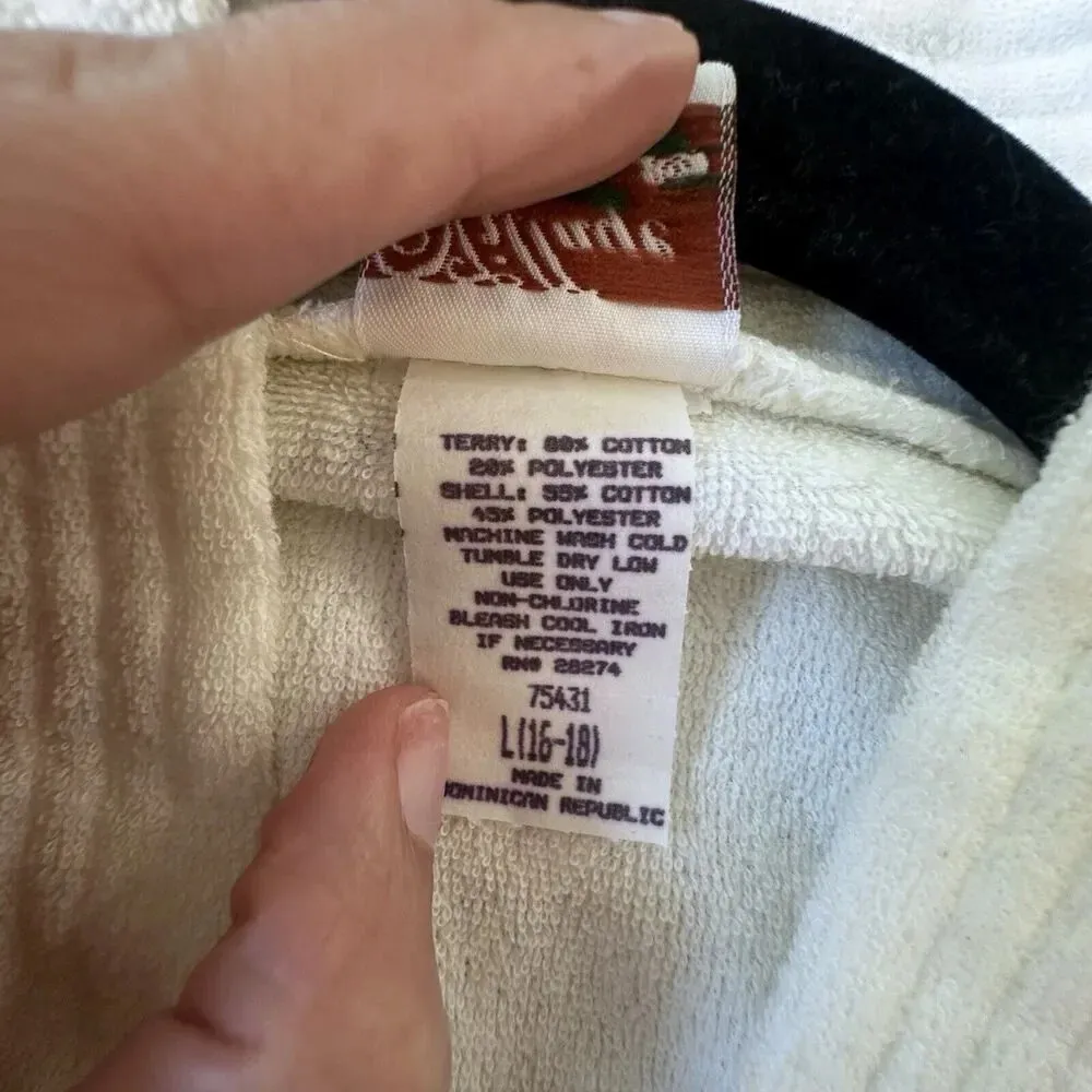 VILLAGE FAIR Bathrobe Vintage Floral Pink Robe Size Large 1495 - Image 10