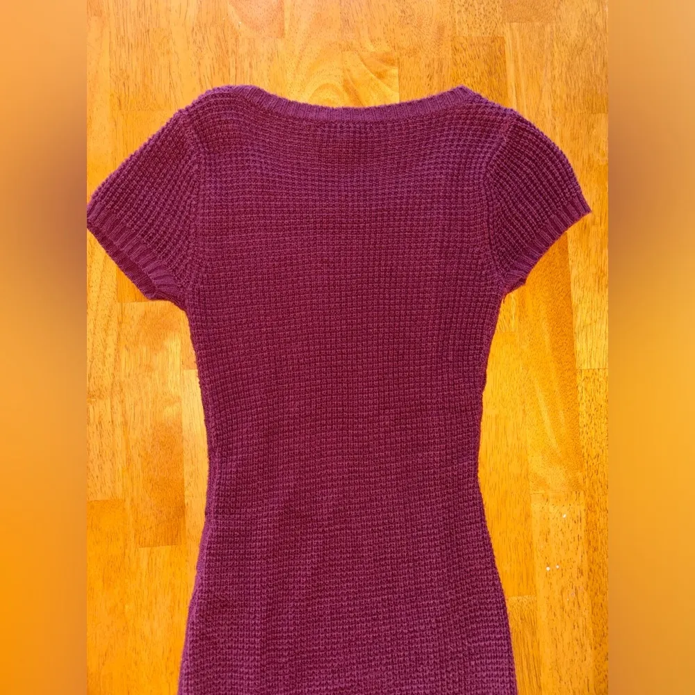 Women's Burgundy Knit Dress - Image 5