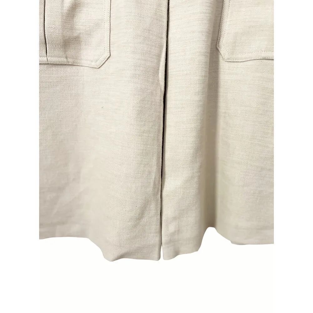 Eleventy Platinum Beige Linen Pleated Knee Length A - Image 8