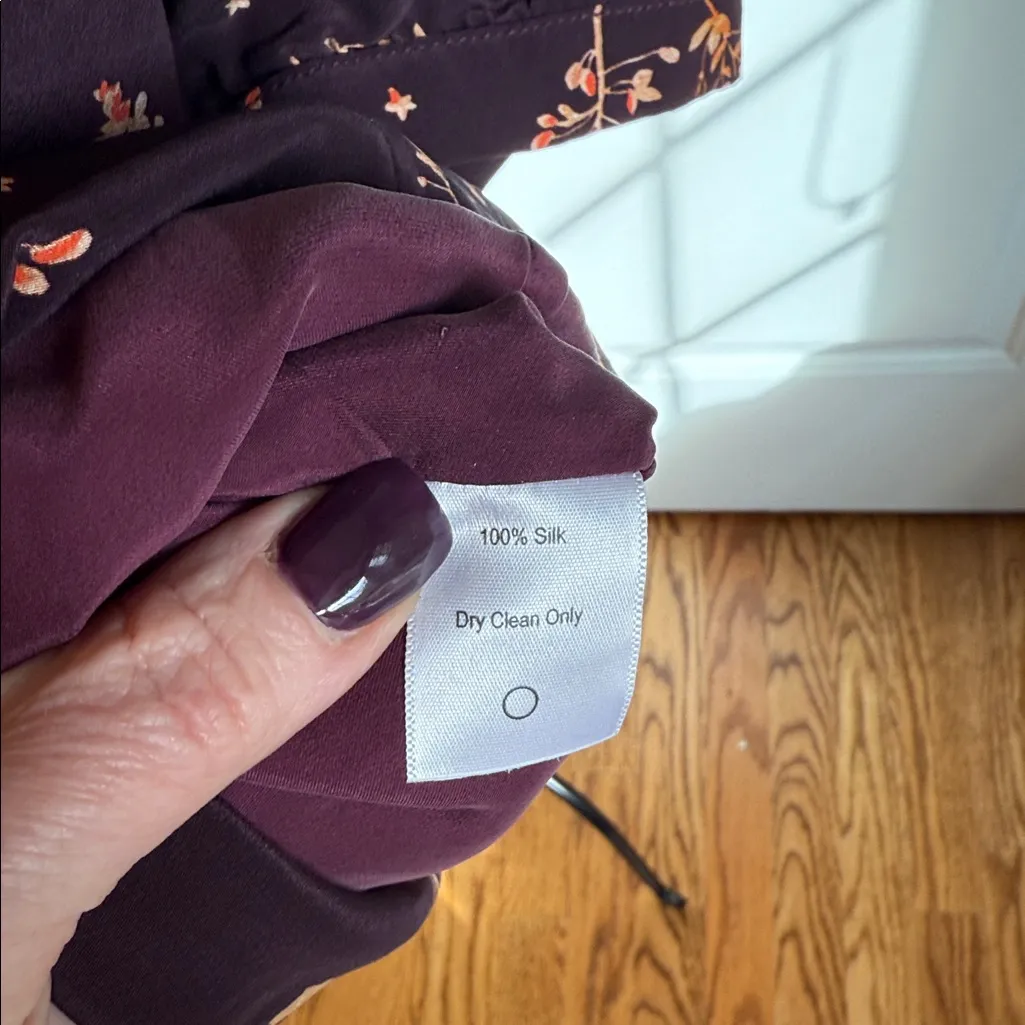 Amour  vent three-quarter sleeve floral silk dress - Image 6