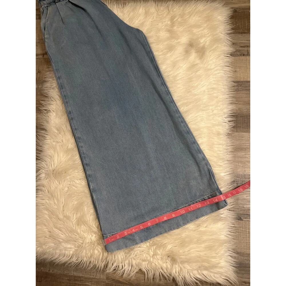 NWT Young Fabulous & Broke Calvin wide leg pleated cropped pants M - Image 16