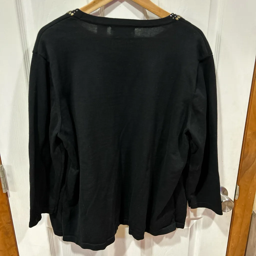 Alfred Dunner 2-Piece Look Top – Shirt & Cardigan Duo – Size 1X - Image 5