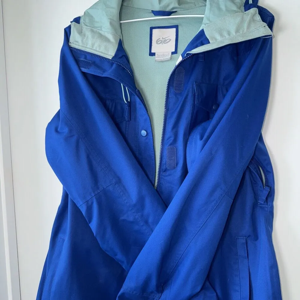 Vintage Y2K Nike 6.0 Snowboard Ski Skate Jacket Parka Coat Women XL Blue Dunk - Image 14