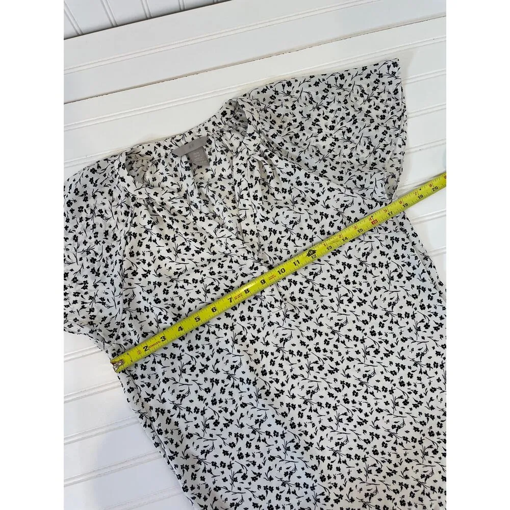 New York Co & H&M White Floral Top & Red Pullover Blouse Bundle Womens Size XS - Image 9