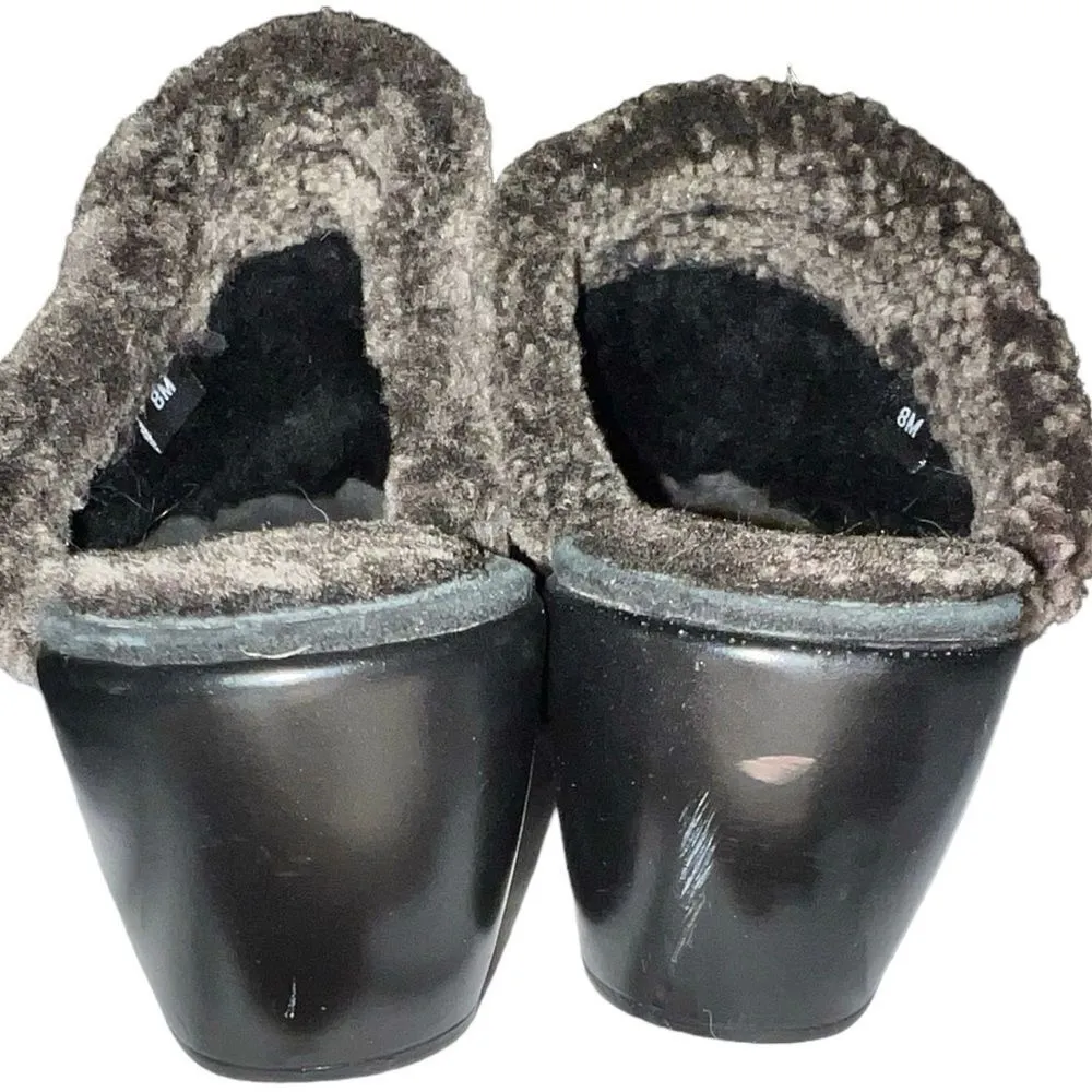 Stuart weitzman black suede mules with dark silver buckle style!! - Image 4