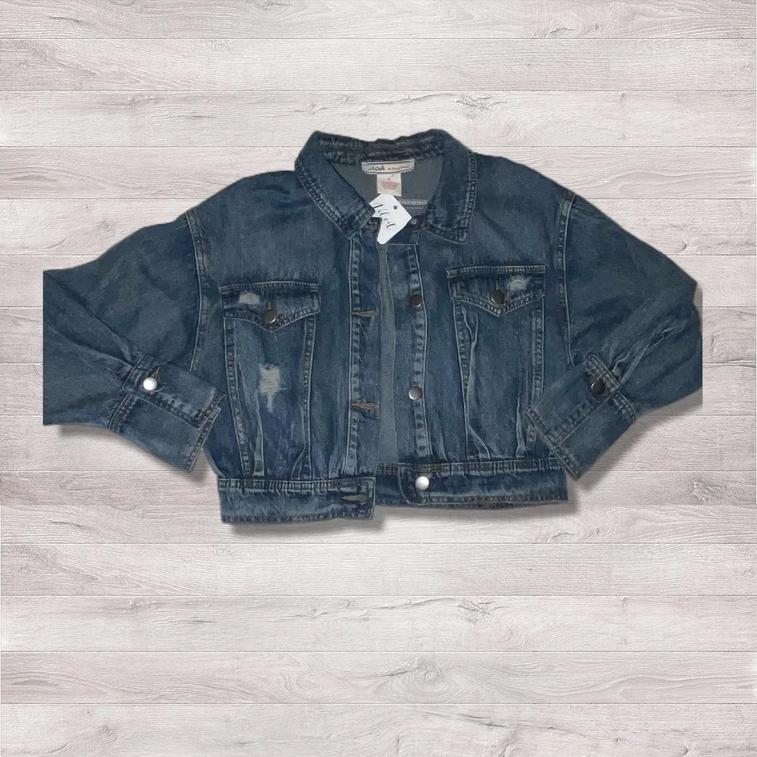Flying Tomato Cropped Denim Jacket  - Image 13