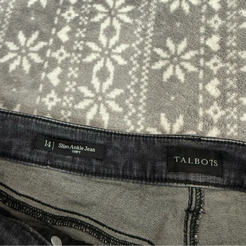 Talbots Slim Ankle Curvy Jeans In Willow Wash Gray Size 14‎ - Image 5