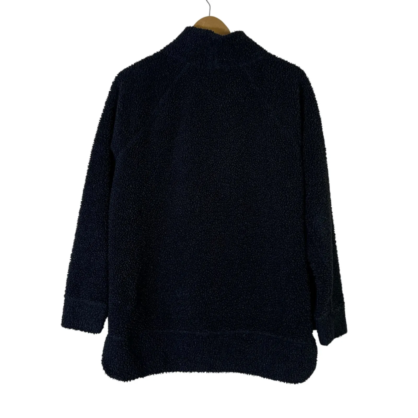 Haven Well Within Sherpa Pullover Hoodie Size M Black Cozy Lounge Fleece Casual Size M - Image 4