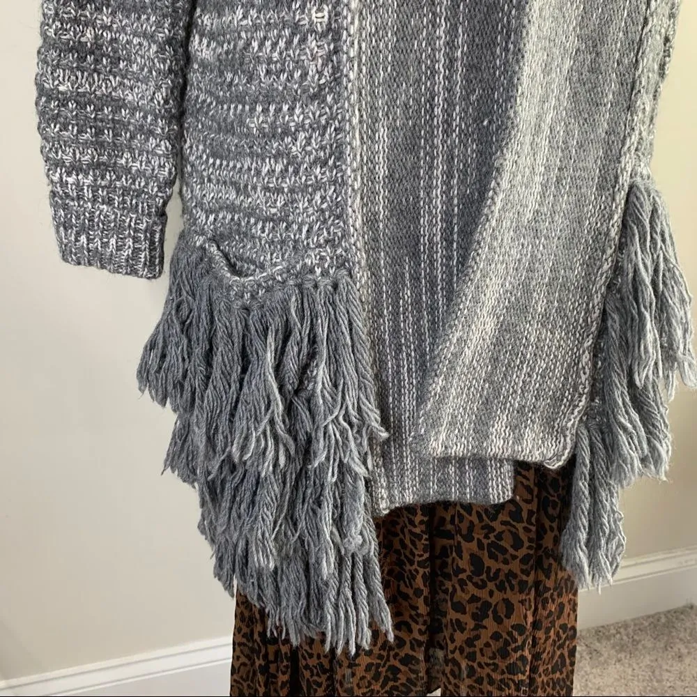 Banana Republic‎ fringe thick knit sweater cardigan - Image 5