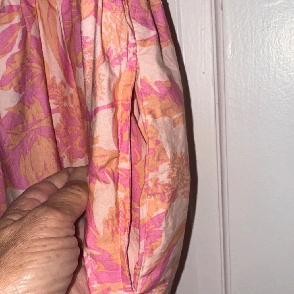 Olivaceous Pink Floral Maxi Dress with Ruffle Sleeves - Image 5