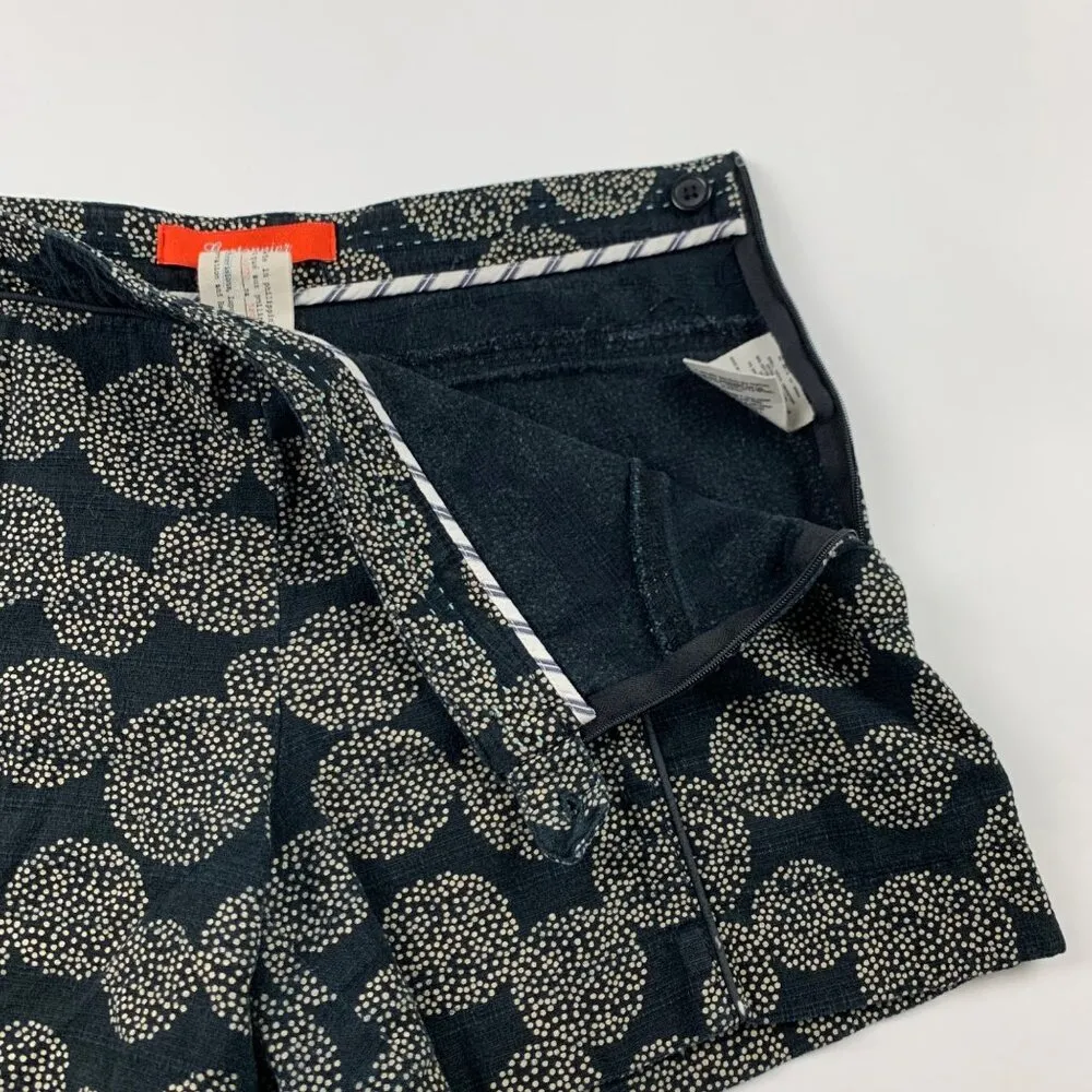 Cartonnier Black Dot Printed Canvas Side Zip Shorts 4 - Image 4