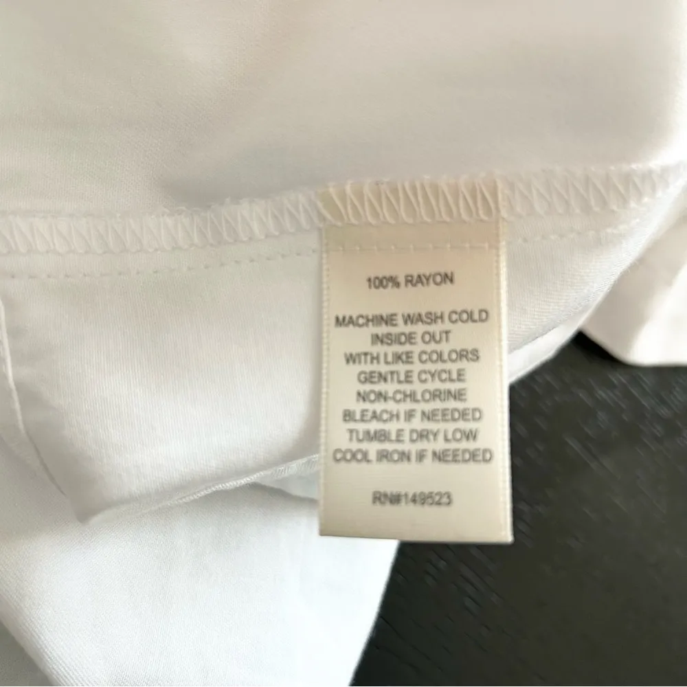 Alexander Jordan White Short Sleeve Button Down Camp Shirt Small NWT - Image 4