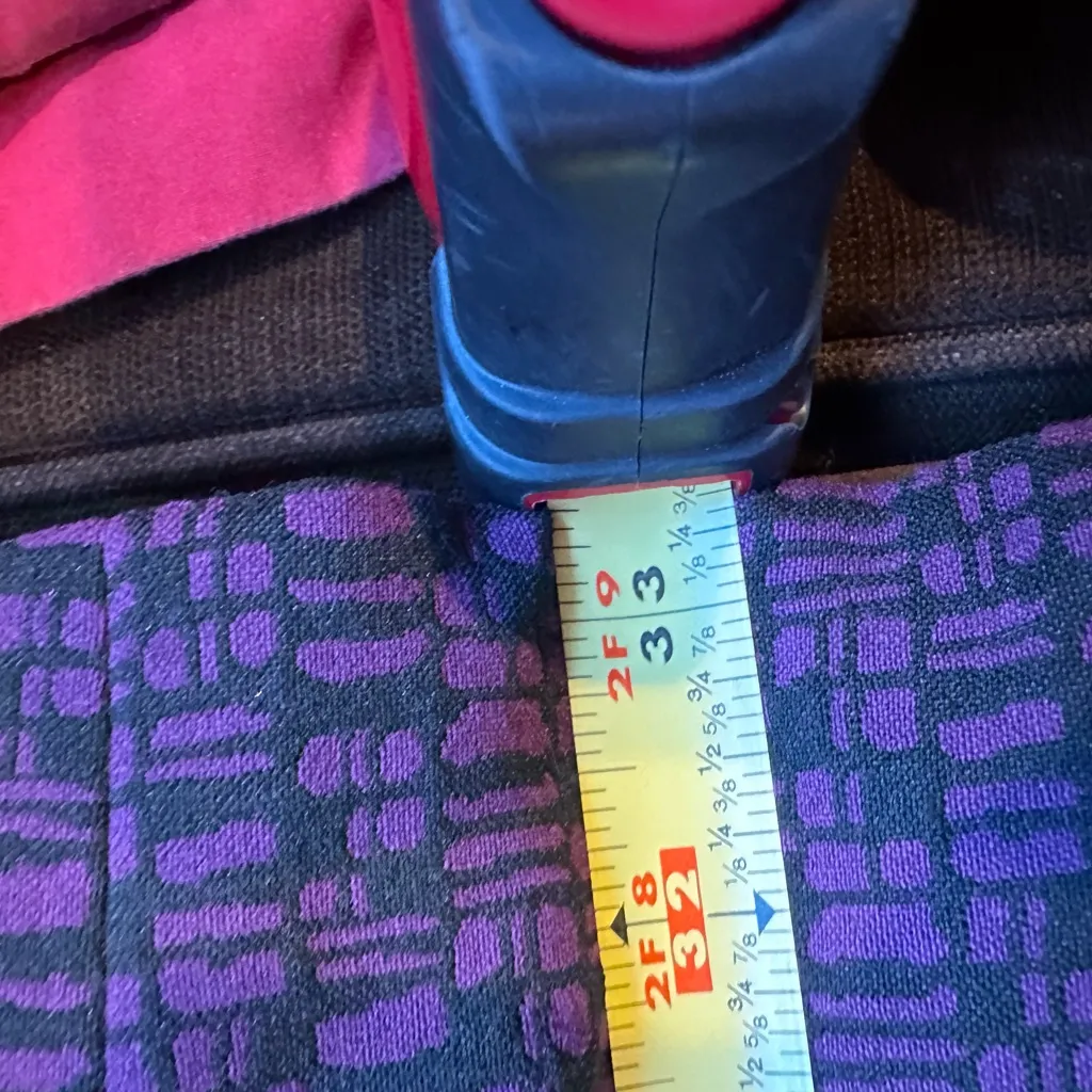 CALVIN KLIEN Black & Dark Purple Geometric Sleeveless Midi  Dress Sz 2. - Image 10