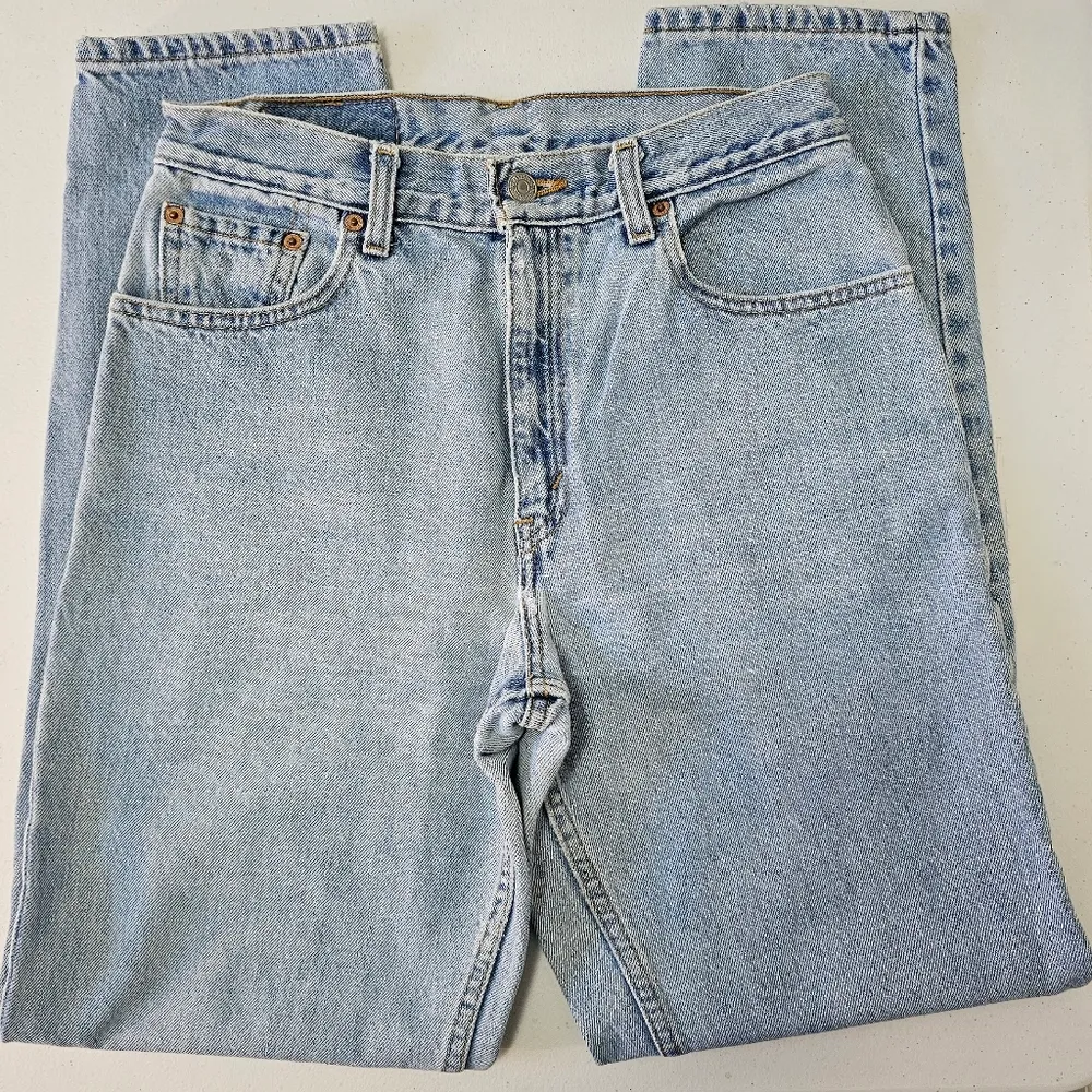 Levi's 550 Y2K Light Wash Relaxed Fit Tapered Leg Jeans Size 9 - Image 5