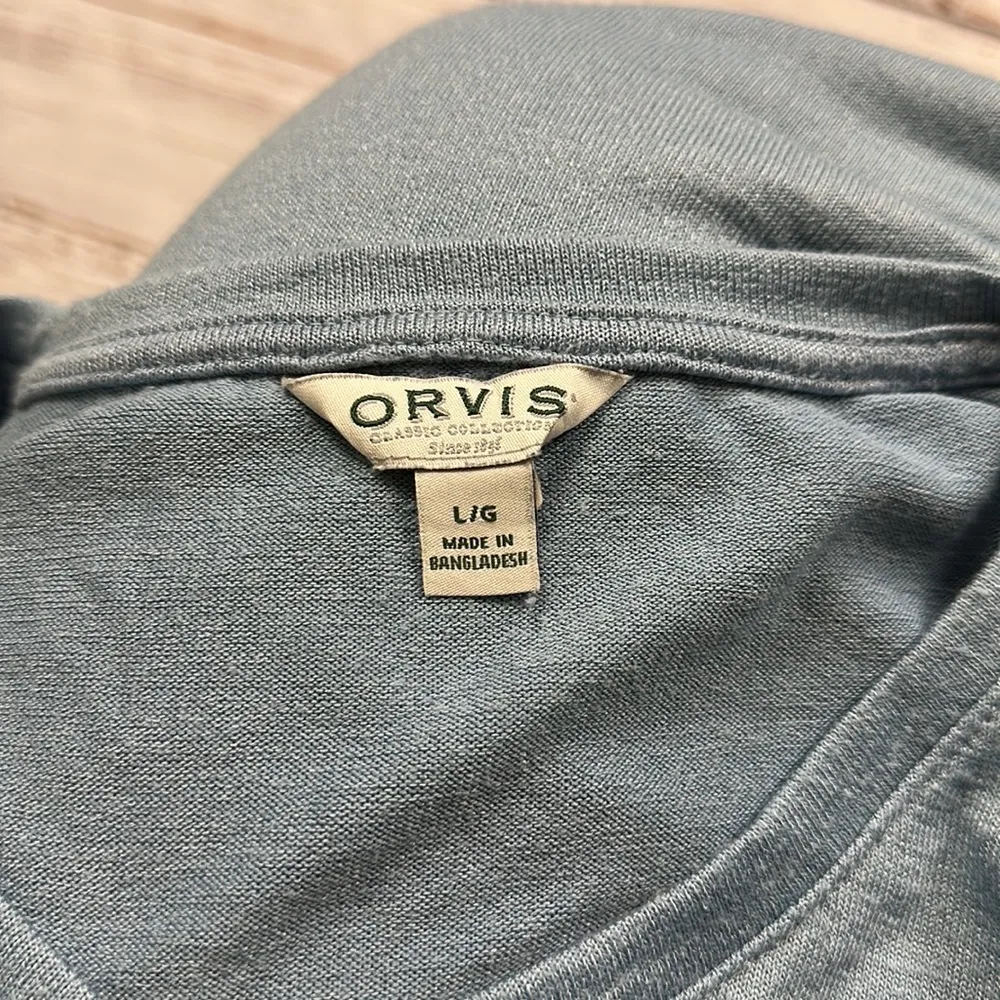 Orvis cap sleeve v neck tunic top size large - Image 4