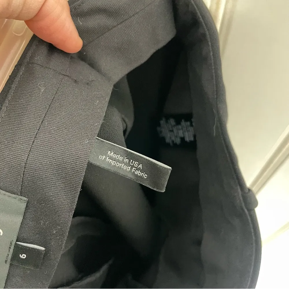 Theory Cropped Theory Admiral Crepe Pants Trousers Sz 6 Black 297 - Image 6