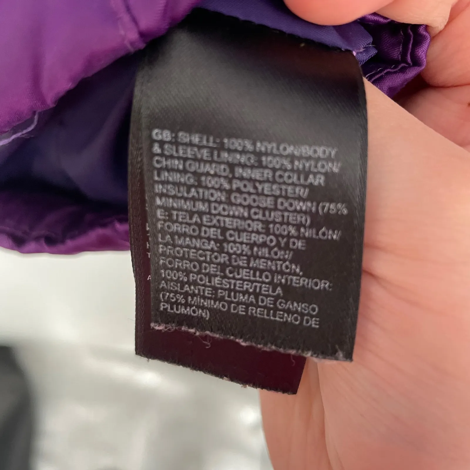 The North Face Women's 550 Purple Goose Down Ski Slope Puffer Jacket Size XL - Image 8