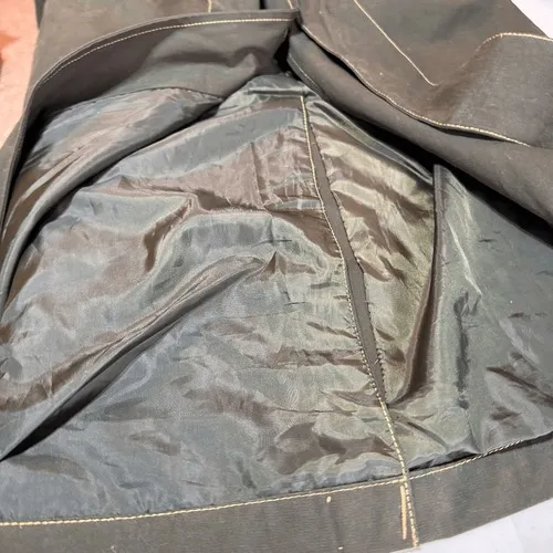 ASOS DESIGN Women's balloon sleeve khaki Green‎ trench coat Size 0 XS - Image 13