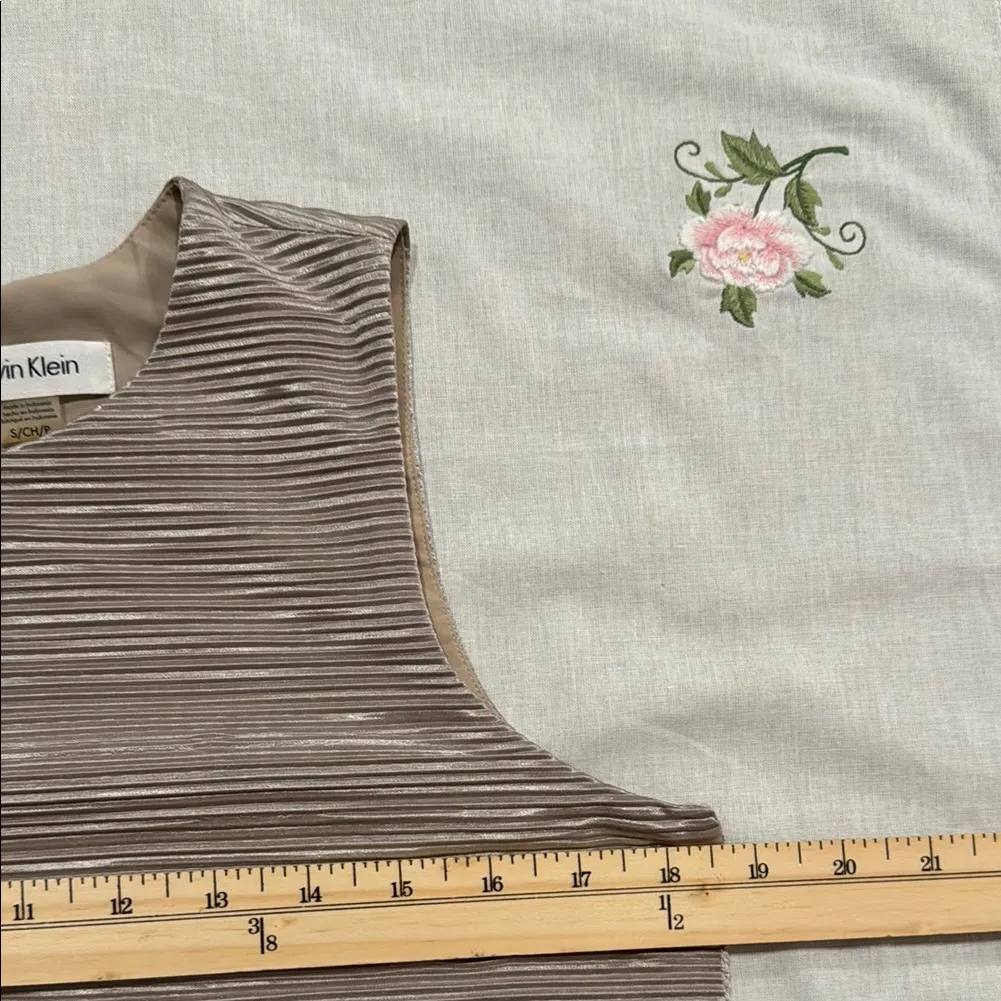 Calvin Klein Tan/Golden Sleeveless Top - Image 3