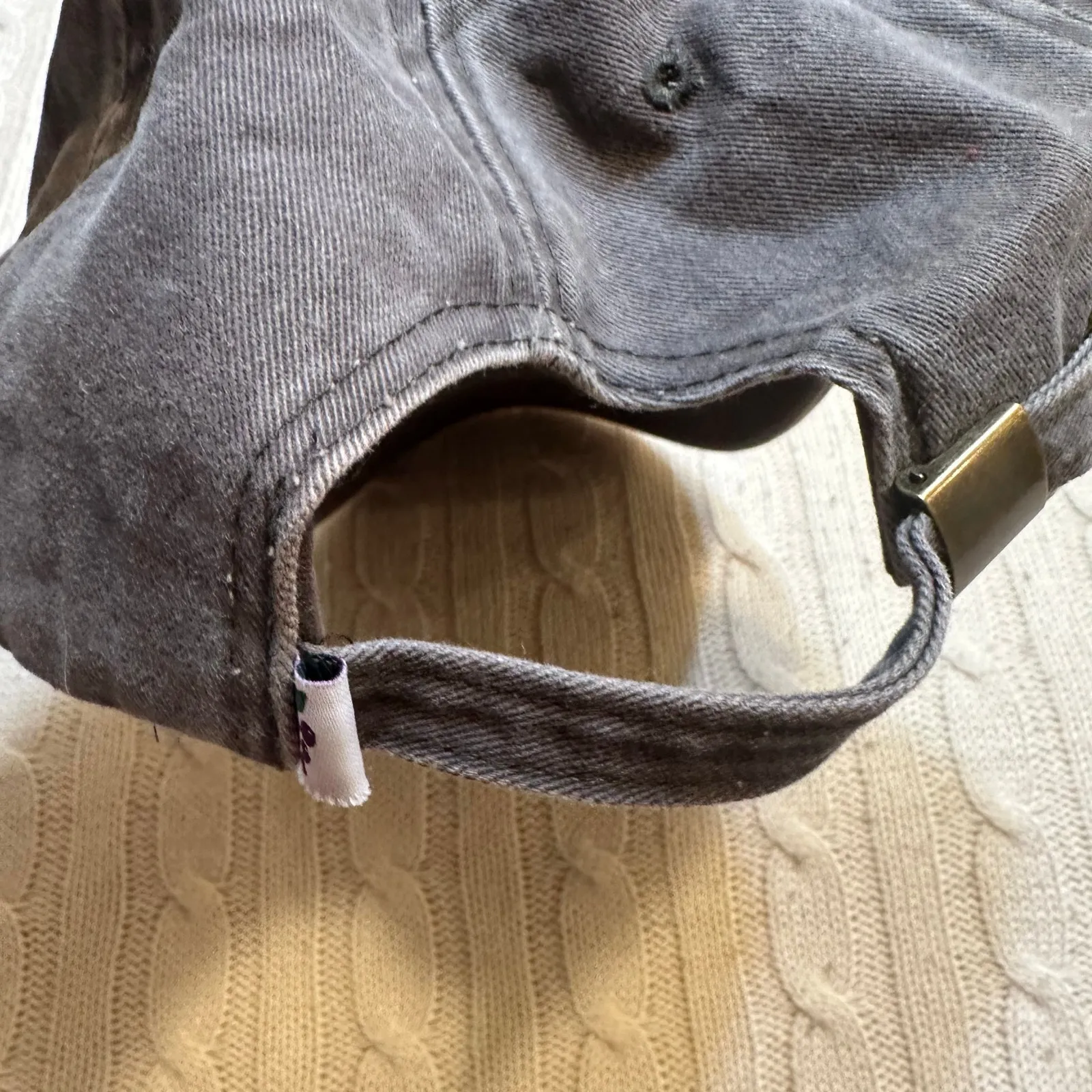 Soft As A Grape Martha's Vineyard Gray Adjustable Cotton Baseball Cap - Image 5