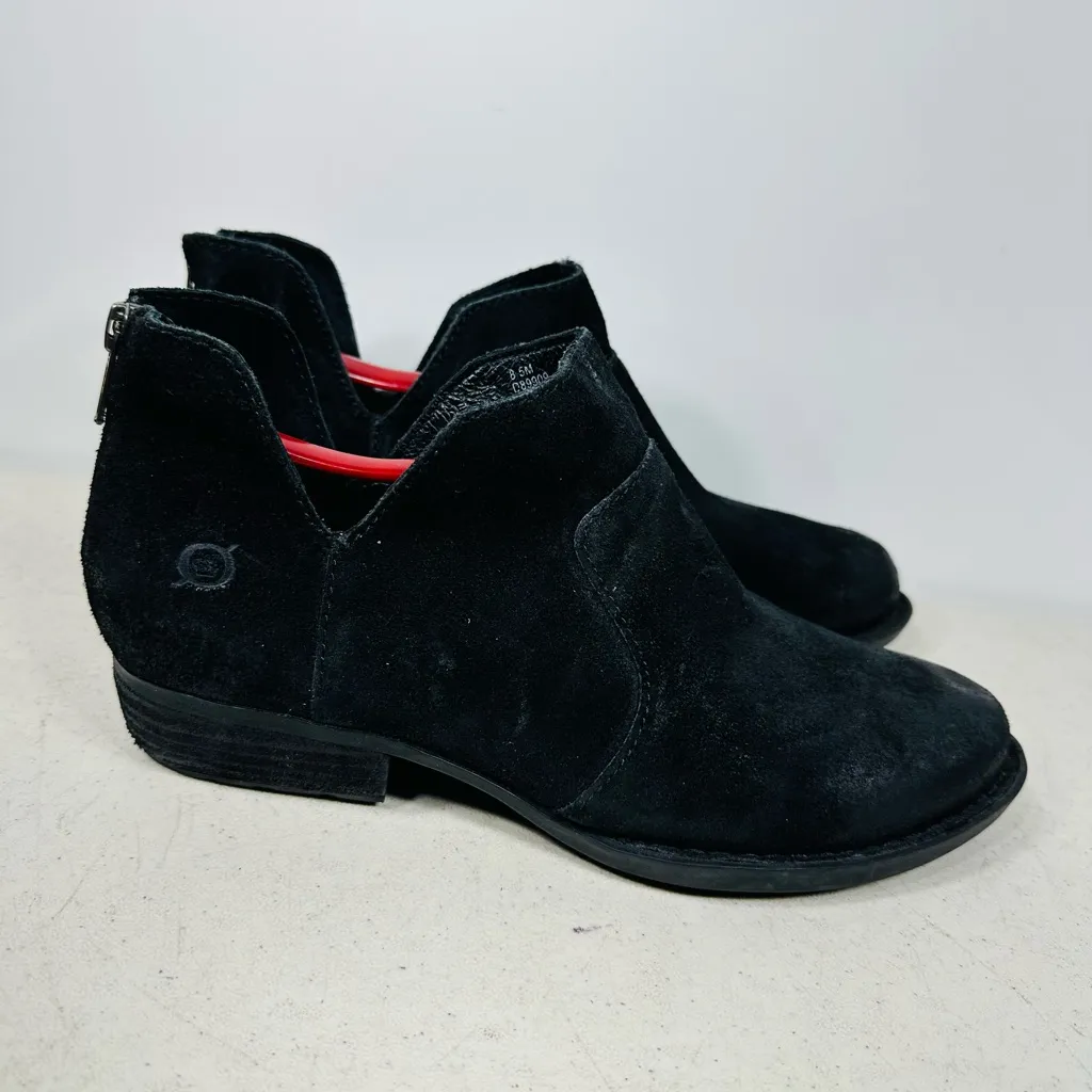 Born Boots Womens 8,5 M Kerri Ankle Booties Black Leather Pull D89909 - Image 2