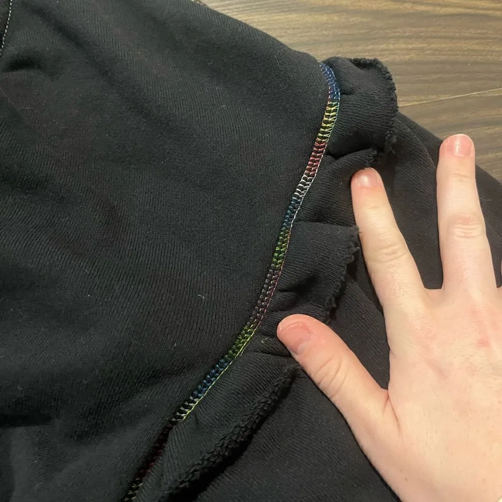 Something Navy black Esmeralda Ruffle Jumpsuit size Small - Image 8