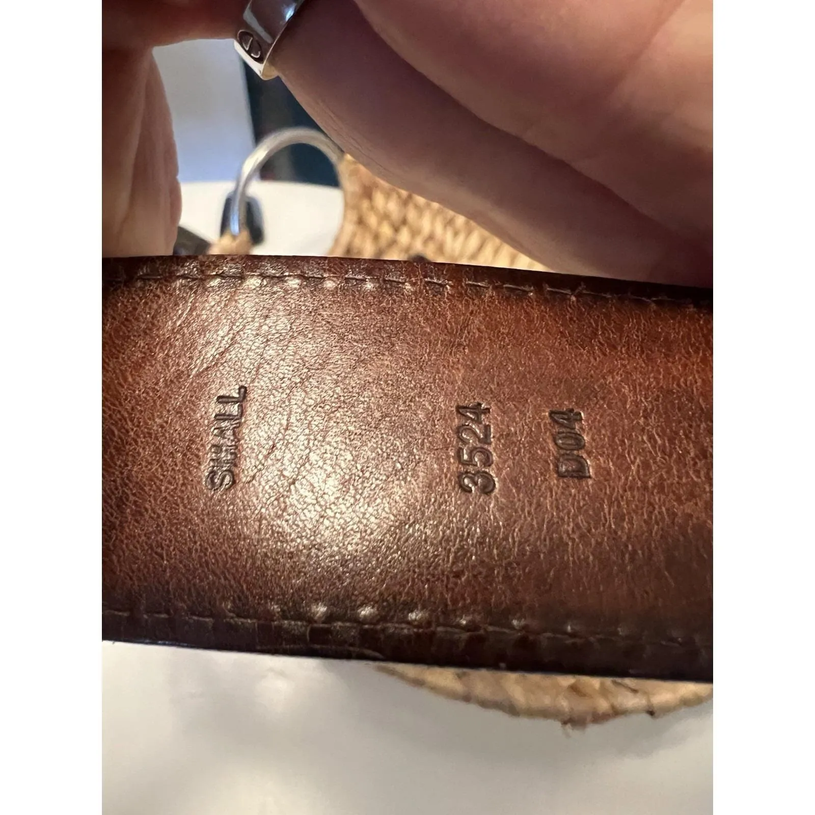 Vintage Coach  Black  Leather Belt,italy Solid Brass Buckle 3524 Small 38 1/4" - Image 8