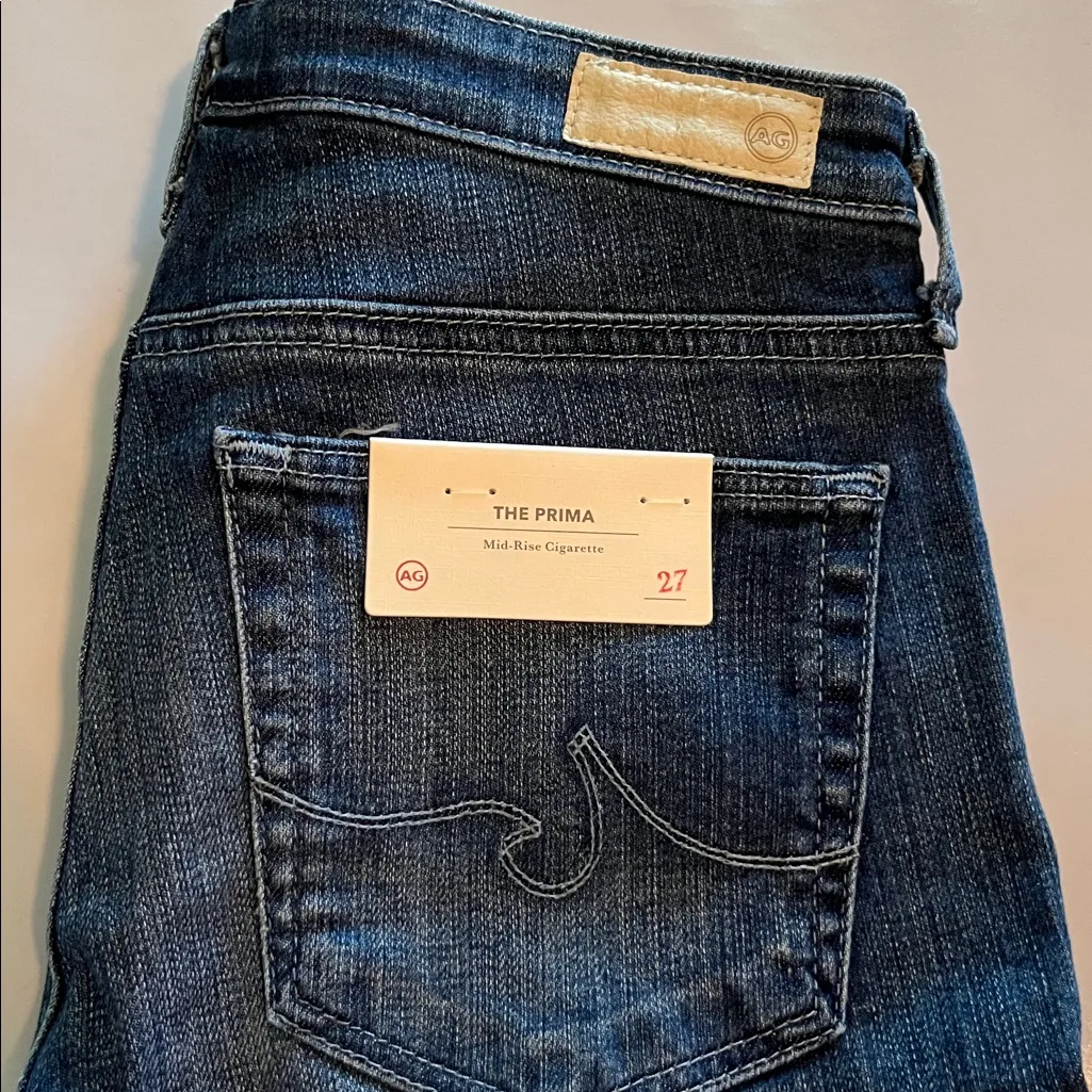 Ag Adriano Goldchmied The Prima Mid Rise Cigarette NWT Size 27 - Image 14