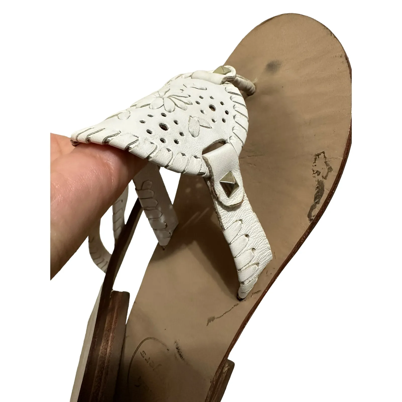 Jack Rogers Georgica white‎ sandals size 9 - Image 3