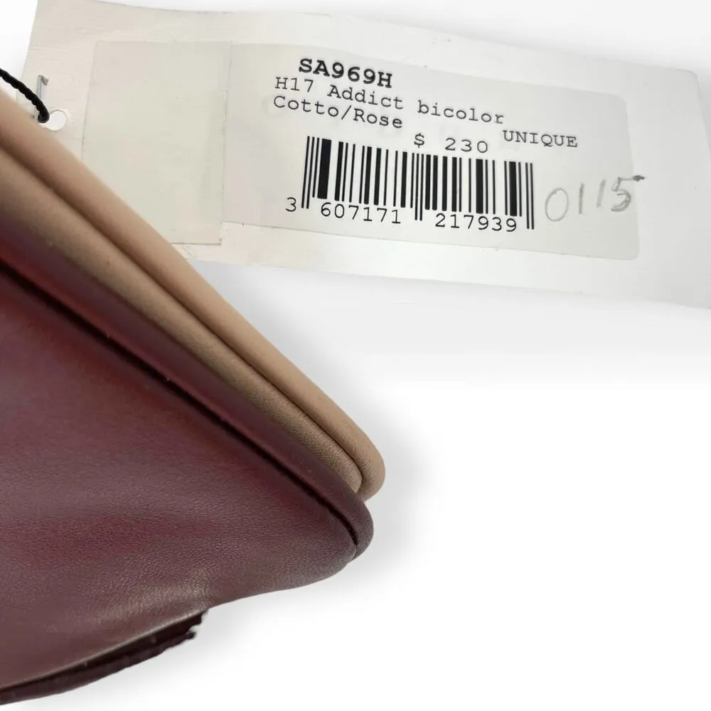 SANDRO Beige Red Leather Addict Bicolor Crossbody Bag - Image 11