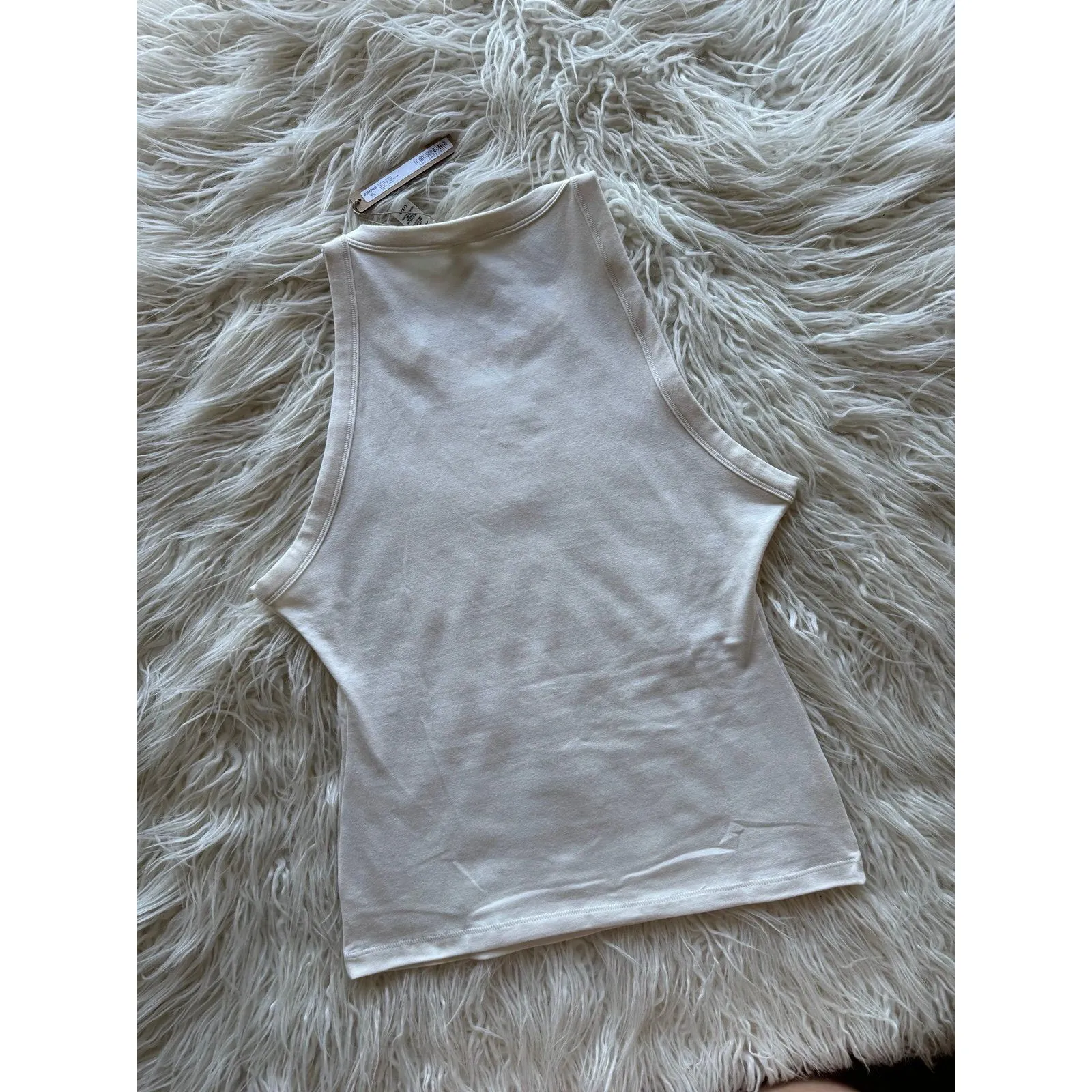 Skims Cotton Jersey High Neck Tank Marble Size Large - Image 6