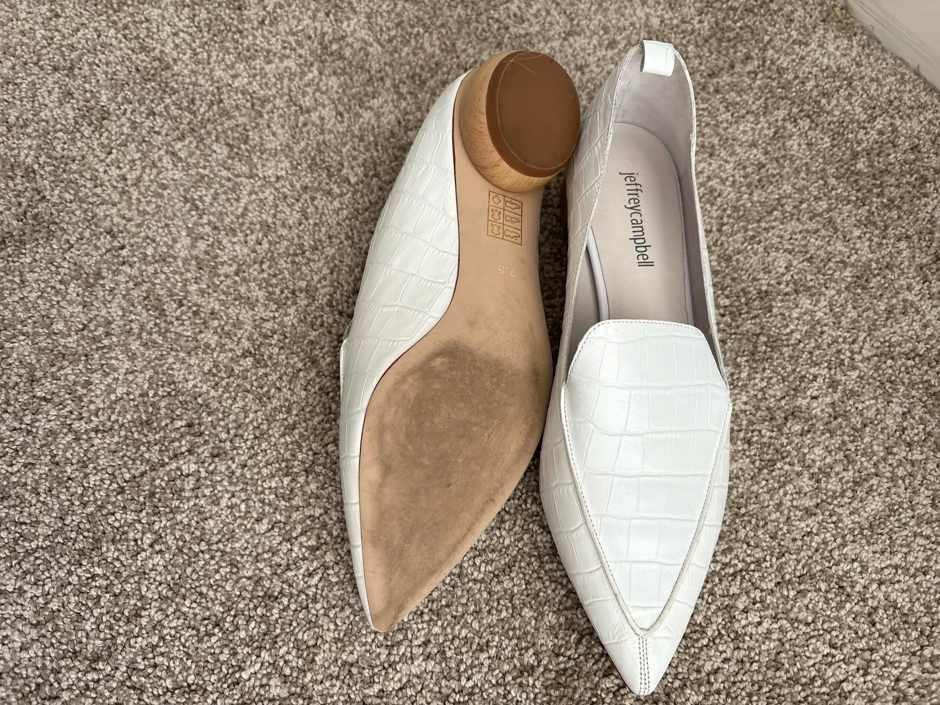 Jeffrey Campbell Viona white leather loafers - Image 4