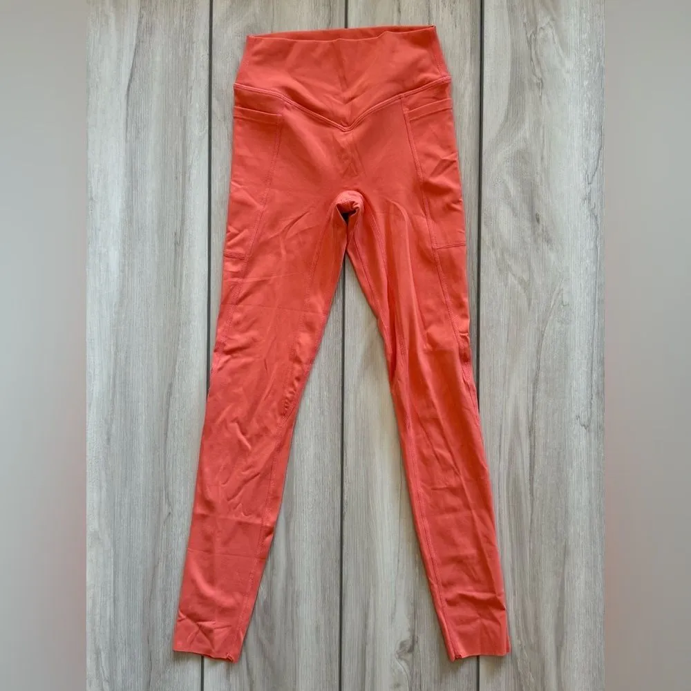 Curves N Combatboots NKD Leggings With Pockets Orange Small NWT IN PKG - Image 4