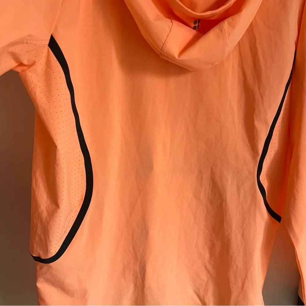 Sweaty Betty  Orange Lightweight Full Zip Hooded Jacket | M - Image 7