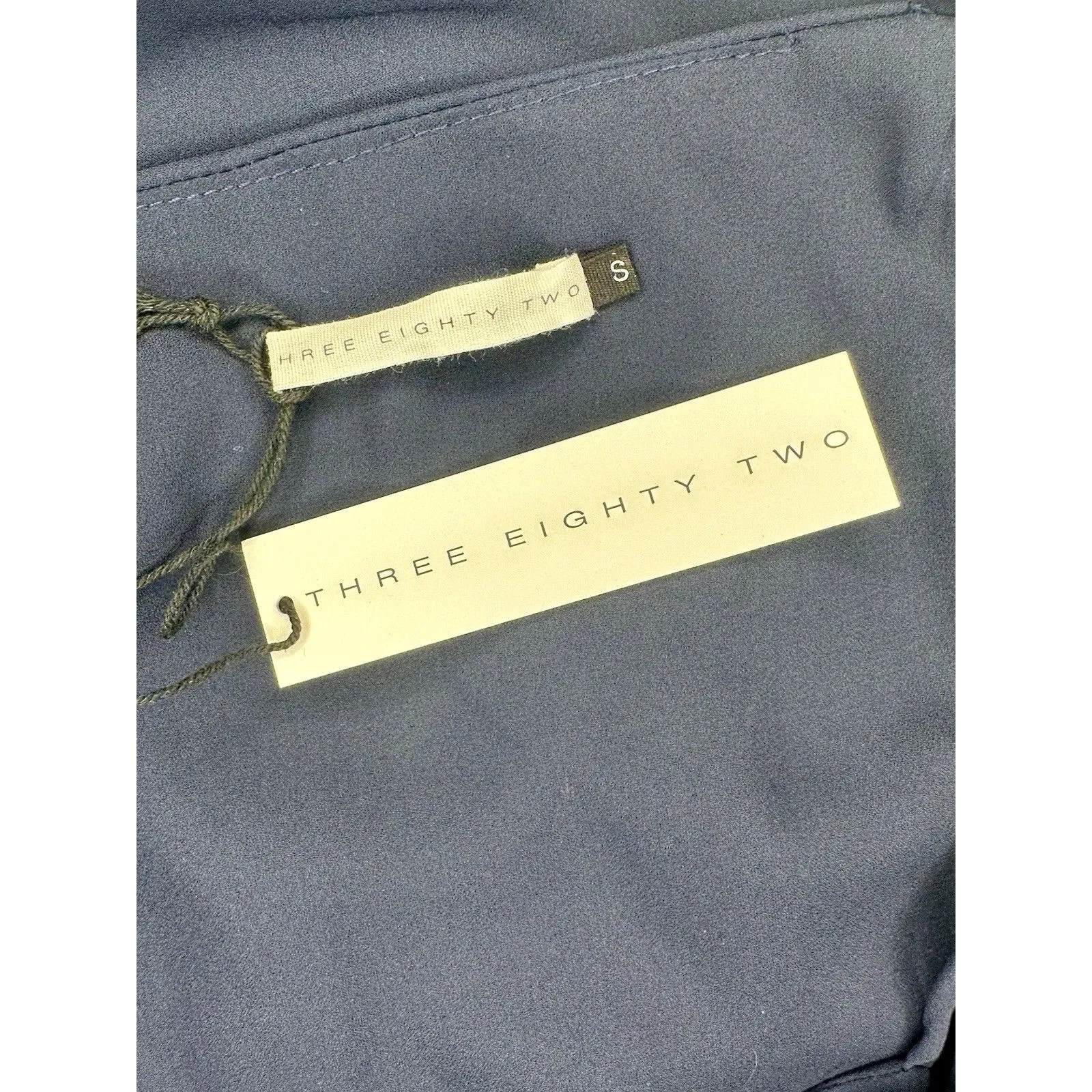 Three Eighty Two REVOLVE Grayson Maxi Dress Shark Bite Hem Navy Blue Size S NWT! - Image 4