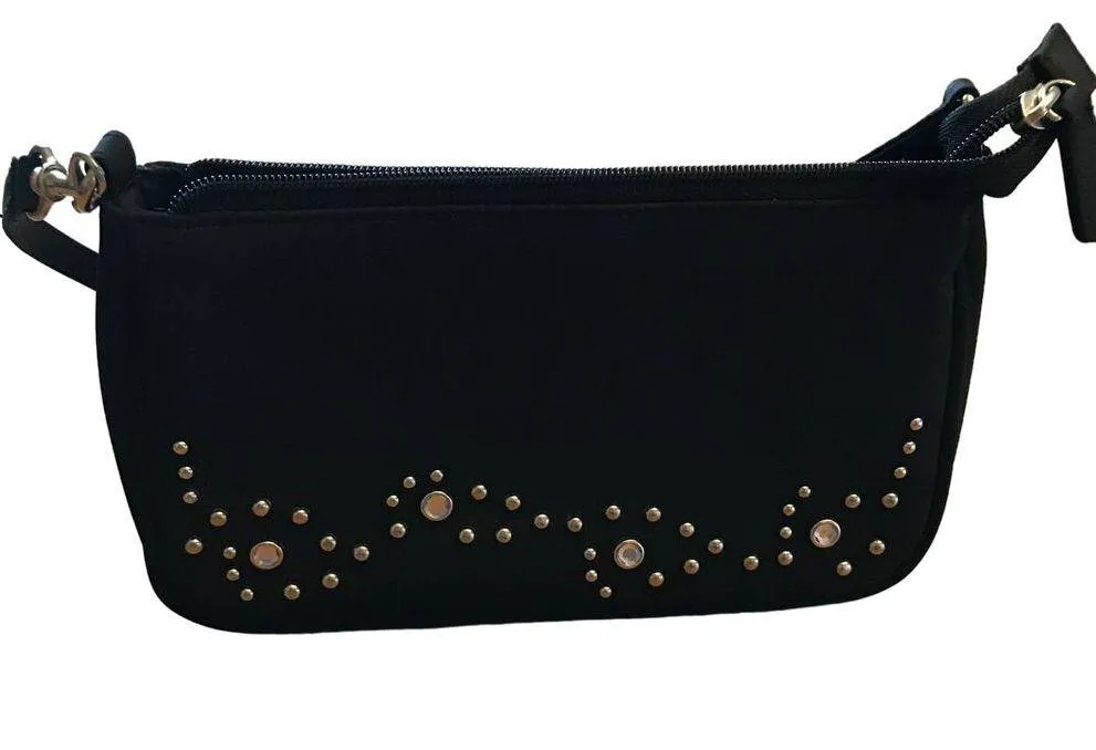 Vintage Black Purse Small Black Clutch Handbag - Image 2
