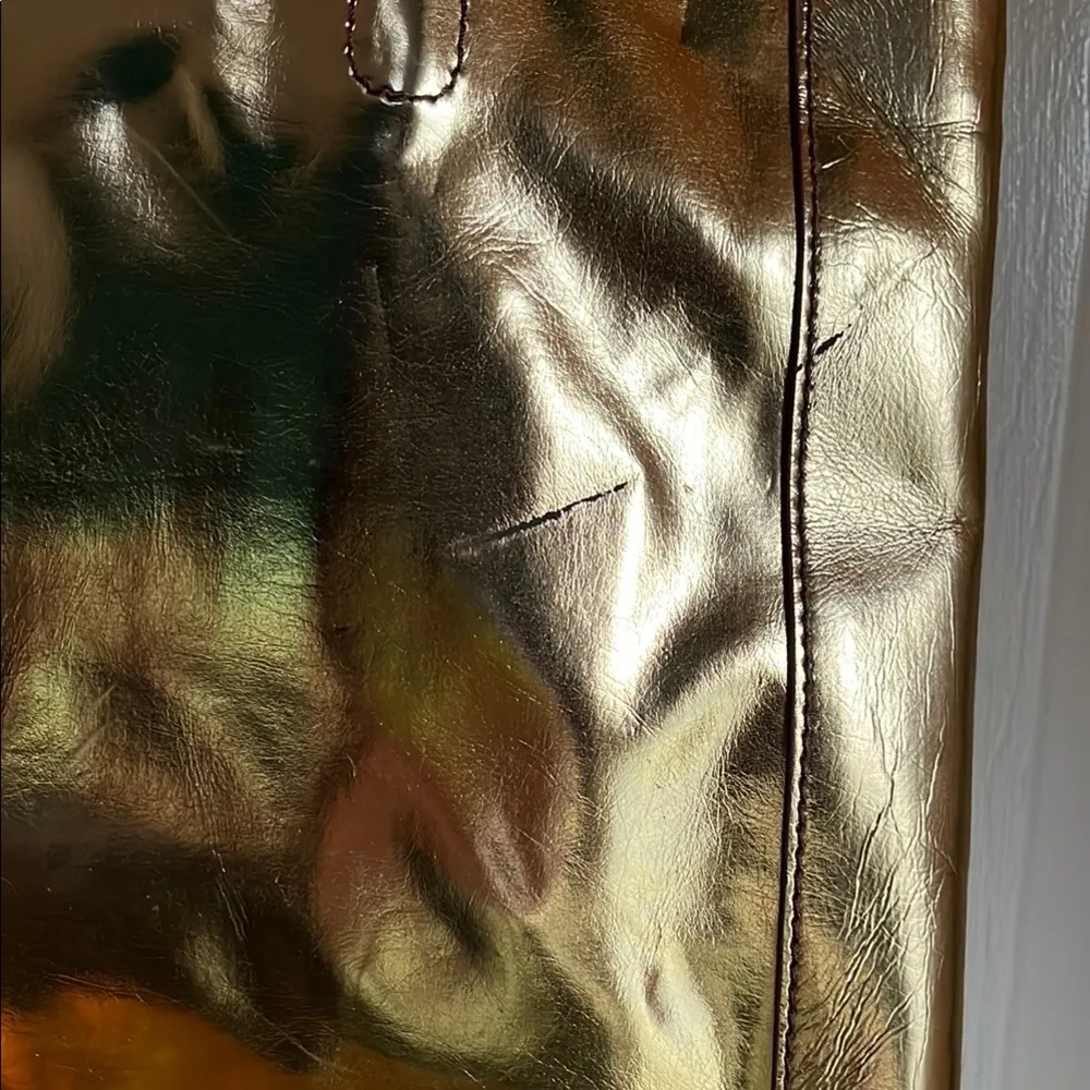 Vera Wang Gold and Purple Tote Bag - Image 6