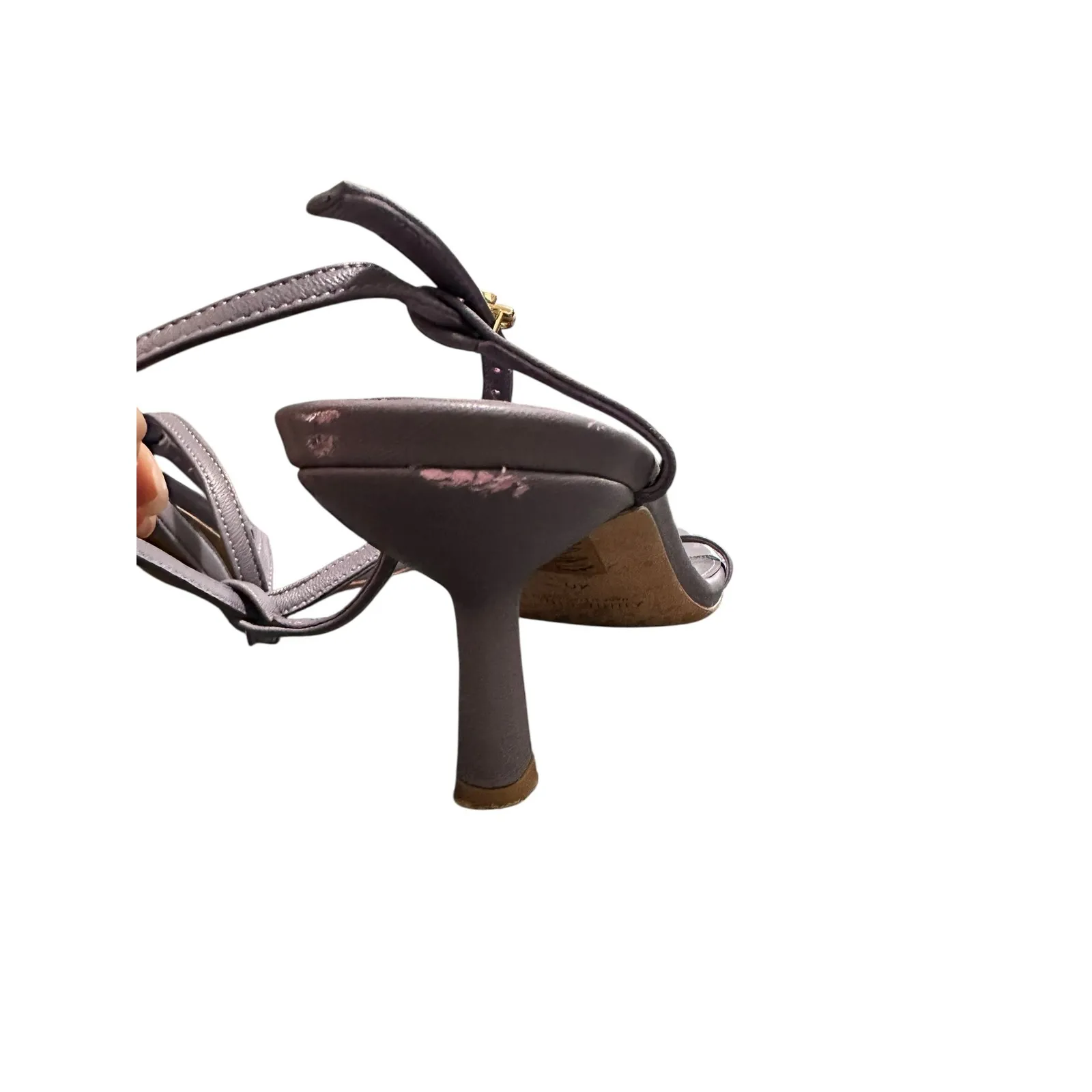 Anine Bing Women's Invisible sandals violet Square Toe Heeled Strappy 40‎ $350 - Image 6