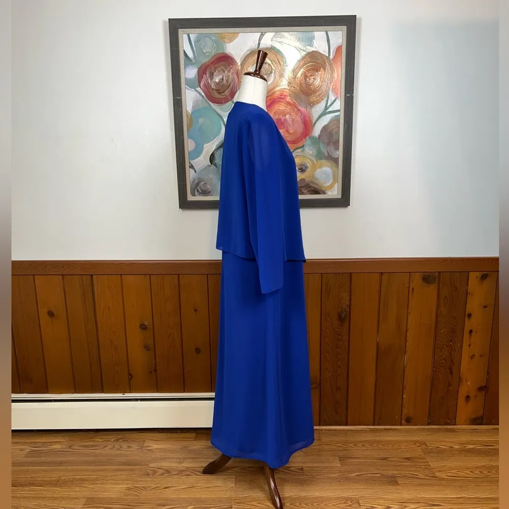 Beautiful Boutique Cobalt Blue Mother of the Bride MIDI Dress! - Image 3