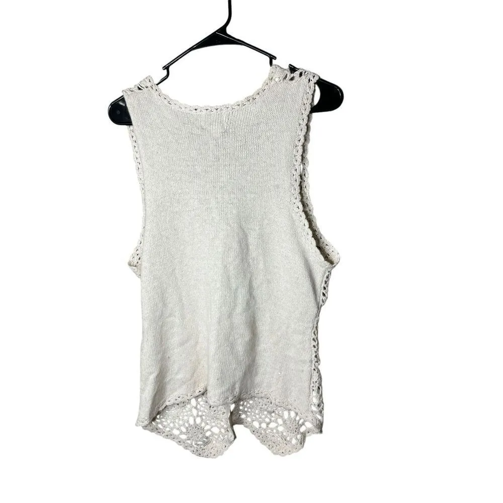 Vintage 90s‎ Star Cody Silk Blend Knitted Sweater Vest Size L Size L - Image 7