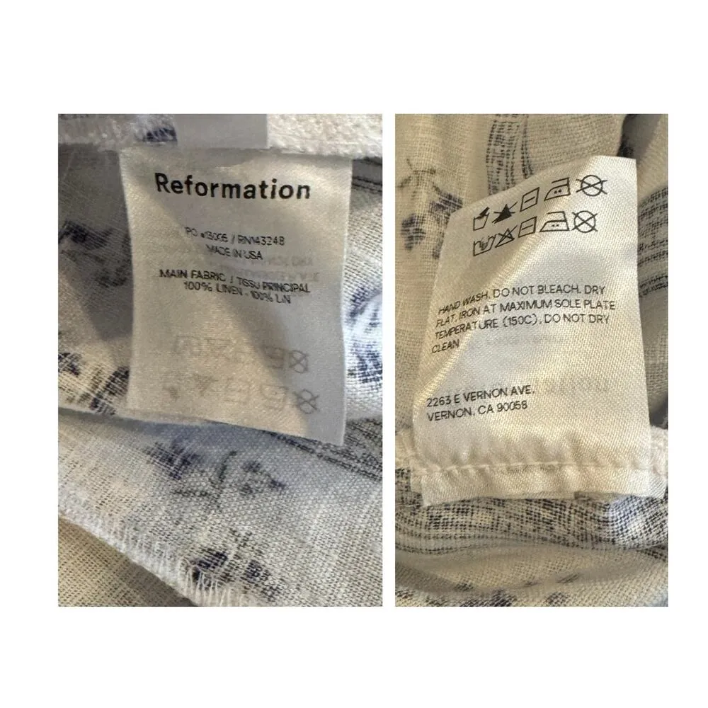 NWT Reformation Veronika Linen Dress Size Small - Image 9