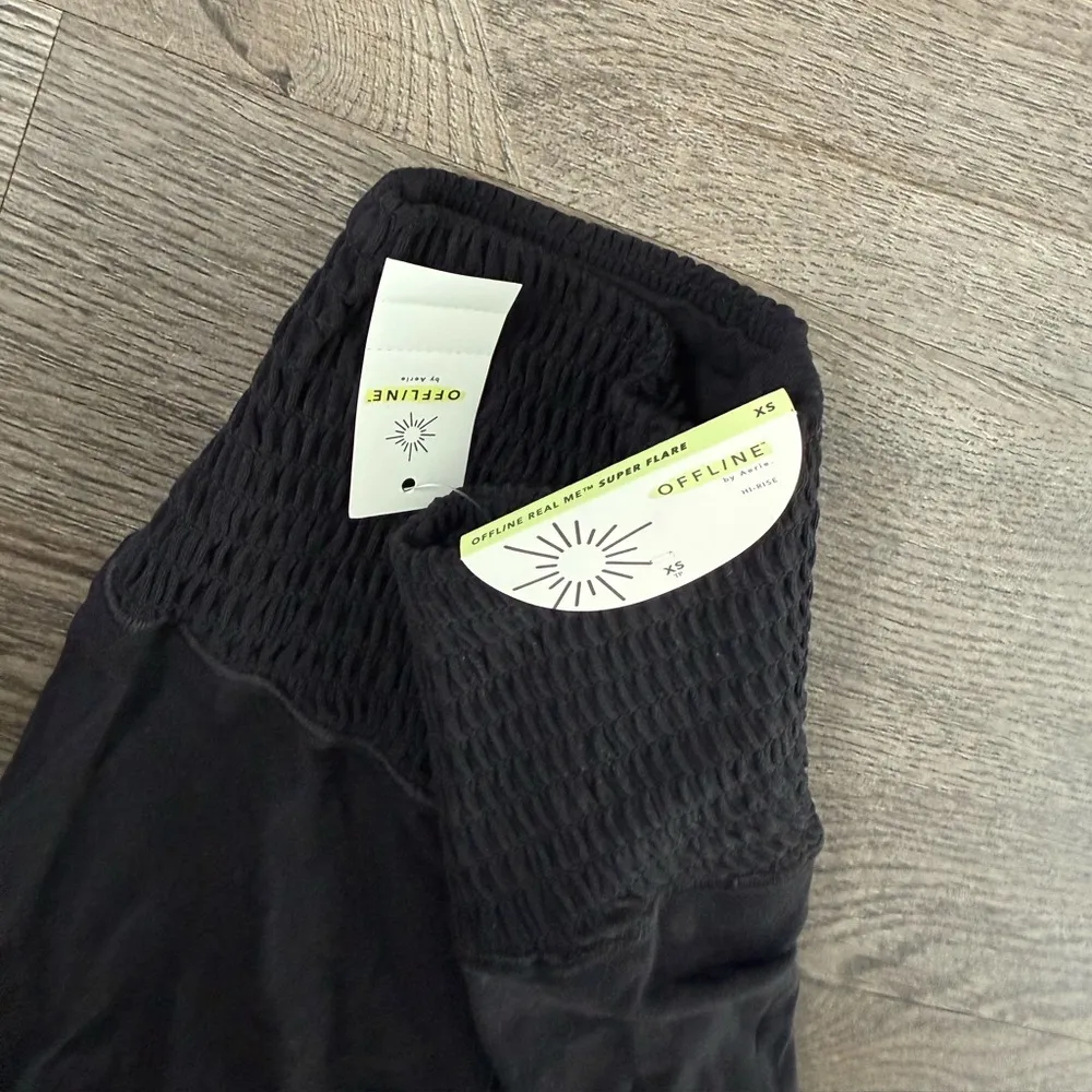 Offline by Aerie Real Me Super Flare Hi-Rise Leggings - Size XS - Black - NWT‎ - Image 11