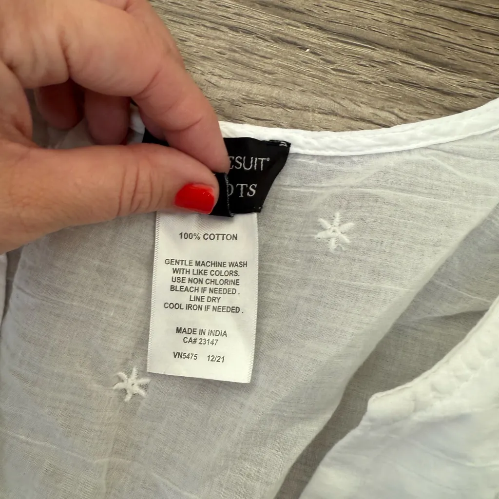 MiracleSuit ® x Talbots  EYELET‎ TUNIC size large - Image 6