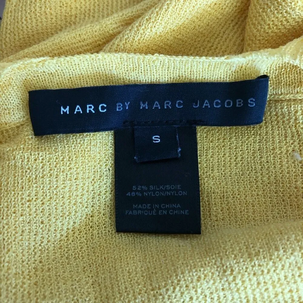 Marc by Marc Jacobs Yellow Silk Blend Knit Sweater Small - Image 13