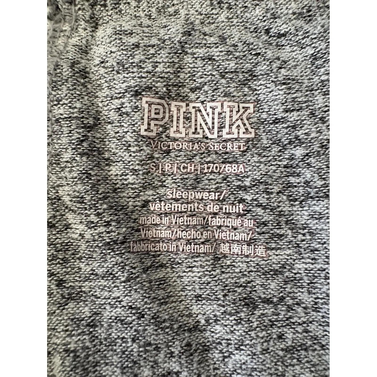 PINK Victoria's Secret‎ Sleepwear Leggings, S/P Gray Black Lounge - Image 3