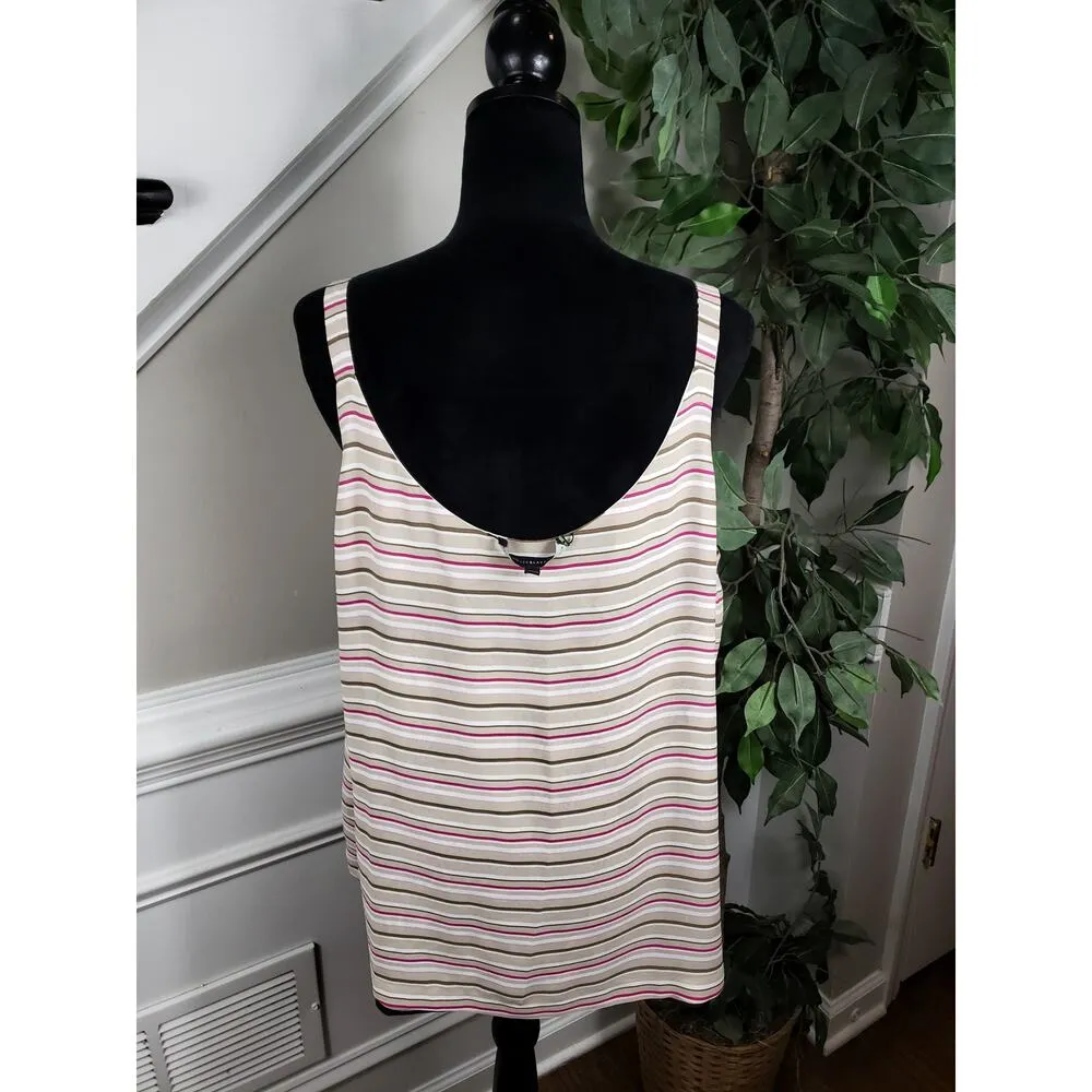 White House Black Market Tank Top Women's XLarge Multicolored V-Neck Reversible - Image 10