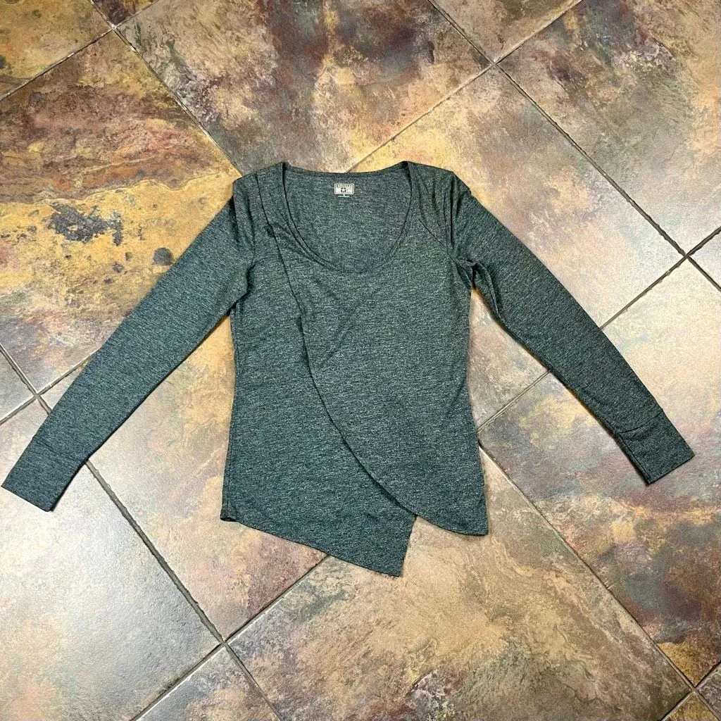 Converse  One Star Dark Gray Jersey Top Long Sleeve Medium - Image 5